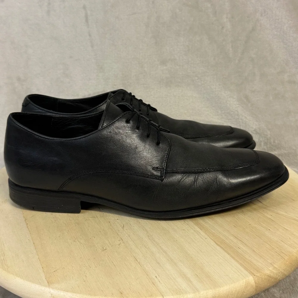 Cole Haan Mens Air Giraldo Bike Toe Oxford Black Leather Dress Shoes C09851 10M